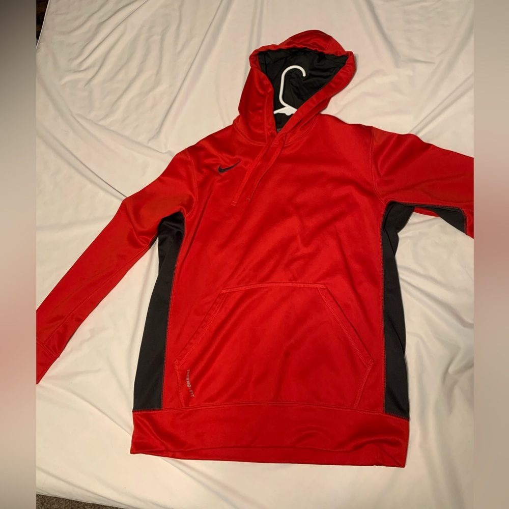 Red Nike hoodie